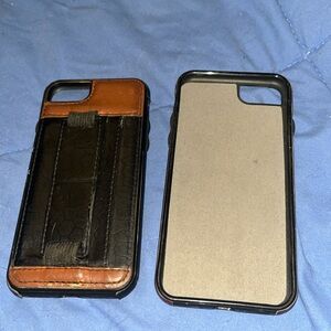 iPhone SE case. Used
Has strap to hold and 2 slots to put cards